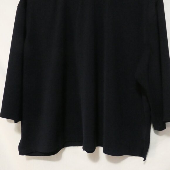 Unbranded | 22 inch pit to pit measured | Black Button-Up Front Textured Blazer - Picture 13 of 14